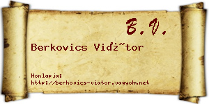 Berkovics Viátor névjegykártya